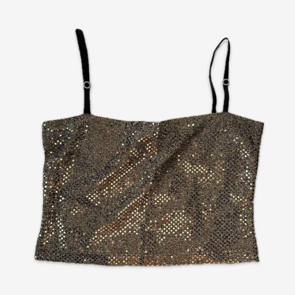Vintage glitter crop top S/M